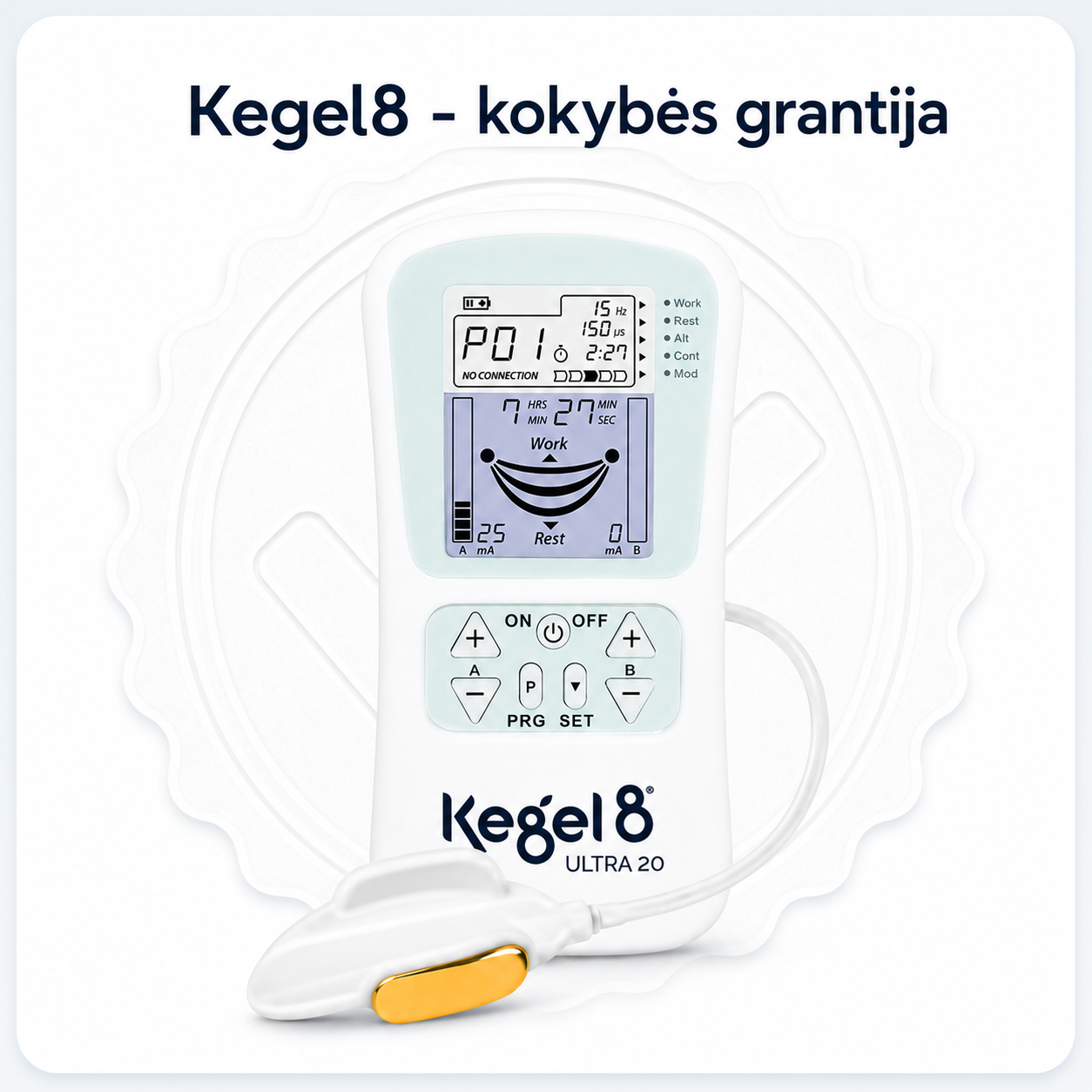 Švelni elektrostimuliacija padeda aktyvinti dubens dugno raumenis
